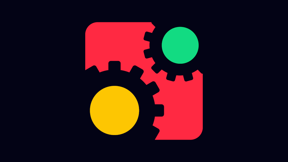 simple illustration of gearwheels