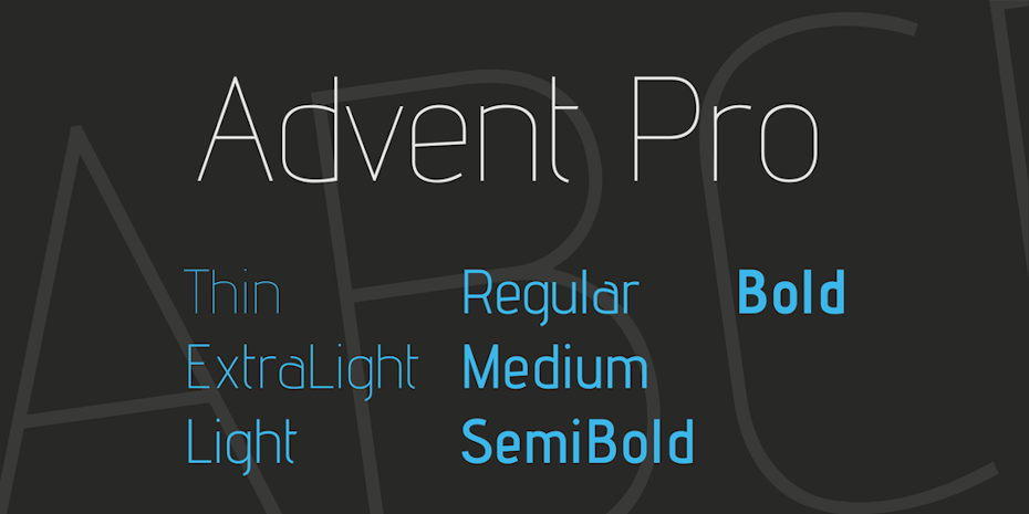 advent pro font logo