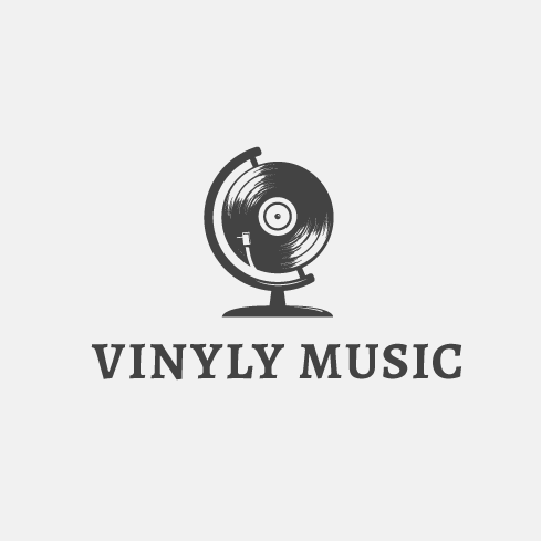 vinyl as a globe logo
