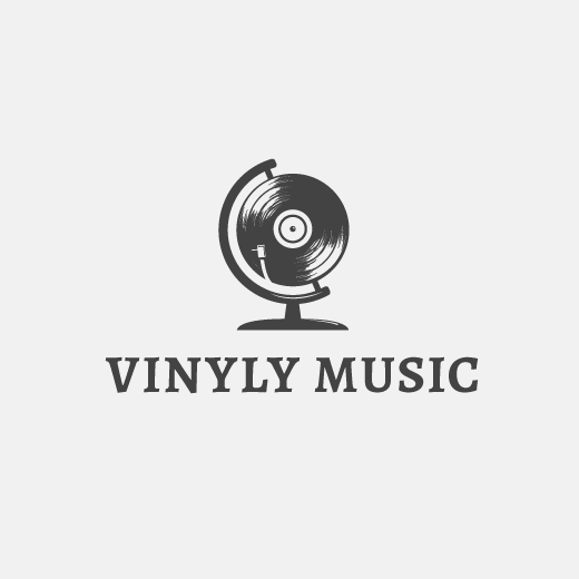 vinyl as a globe logo