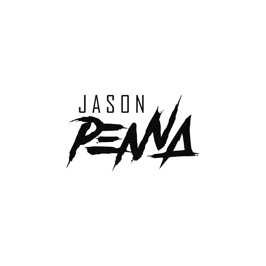 minimal handlettered band logo
