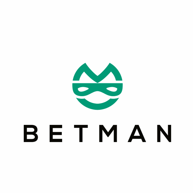 abstract green image of a masked face with the text “betman”
