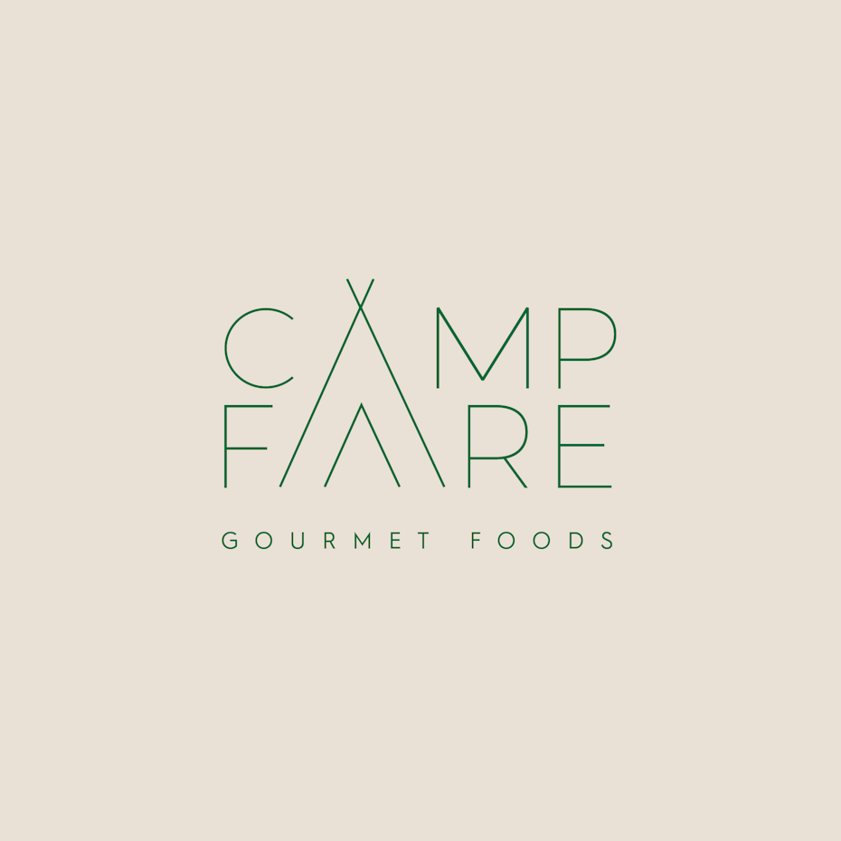 Camping meal gourmet line logo