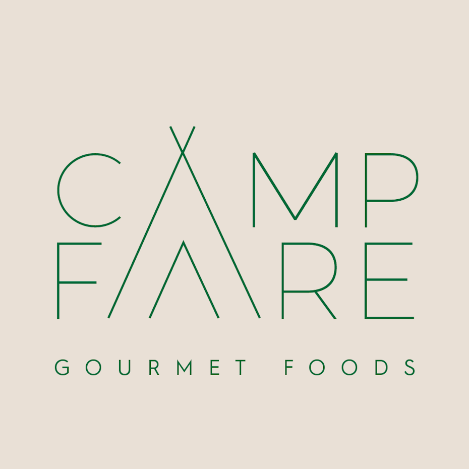 Camping meal gourmet line logo