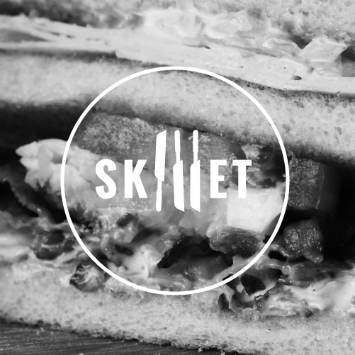 Skillet food truck logo