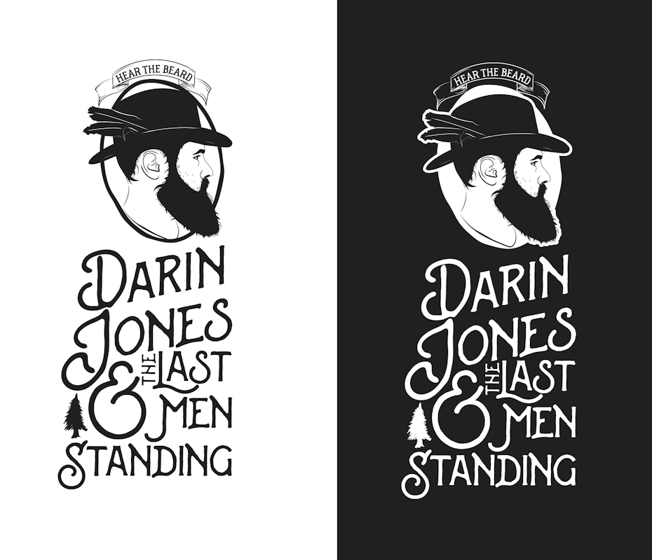 classic hand drawn band logo