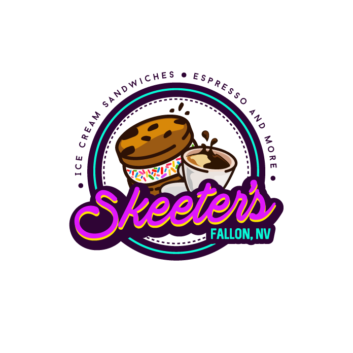 Cookies and ice cream shop logo