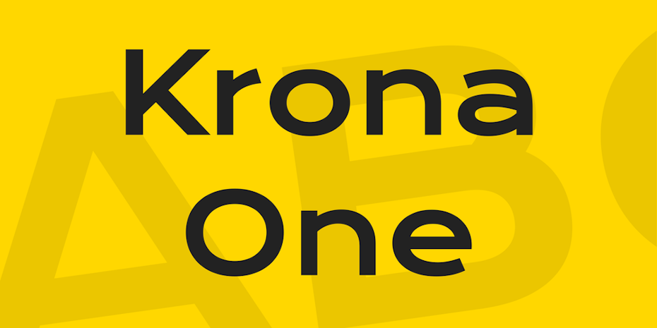 Krona一个标志字体