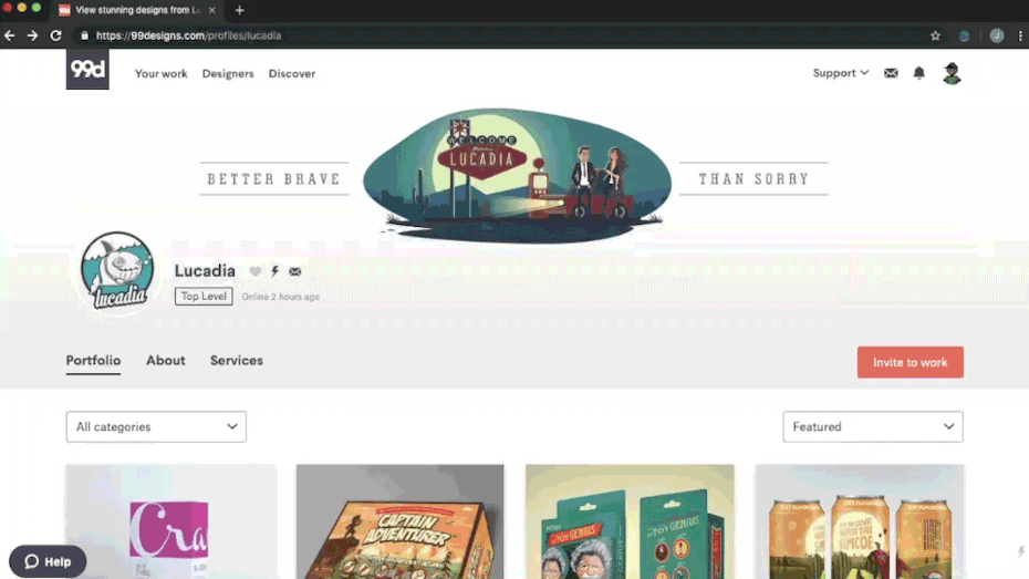 An animated gif showing how to invite a designer to a project