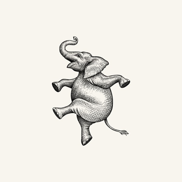 dancing elephant sketch