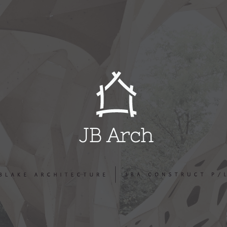 outline of a house made from unconnected lines with the text “JB Arch”