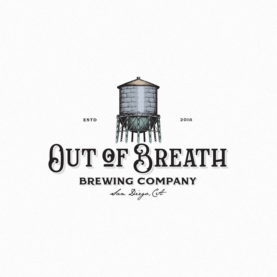 vintage-inspired, hand-drawn beer logo design