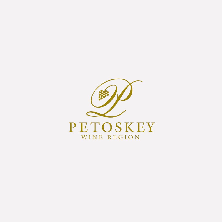 white over gold wine logo