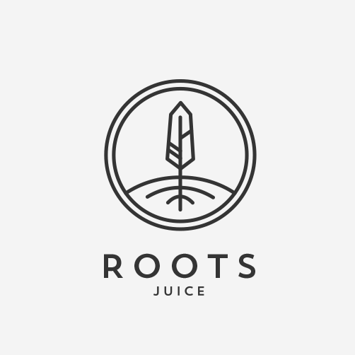 black and white juice logo