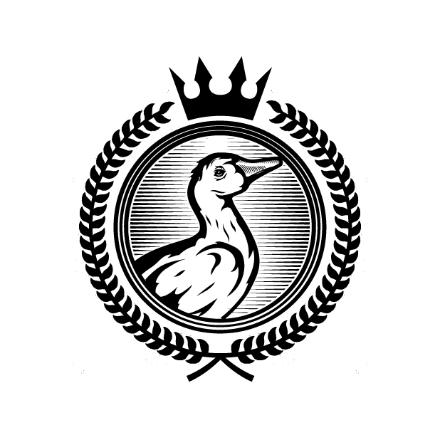 duck wearing crown logo
