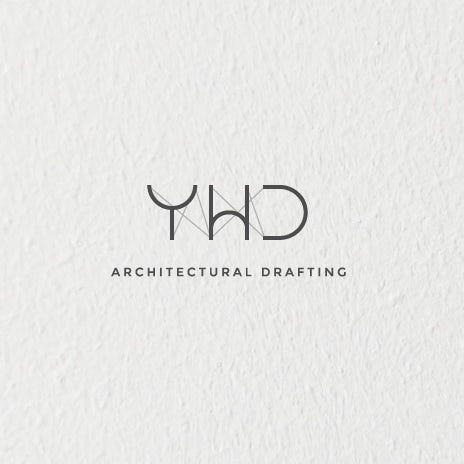 the letters Y,W,D held up by lines representing strings and the text “Architectural Drafting”