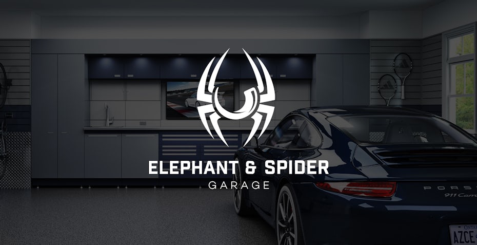 modern edgy car logo for a garage
