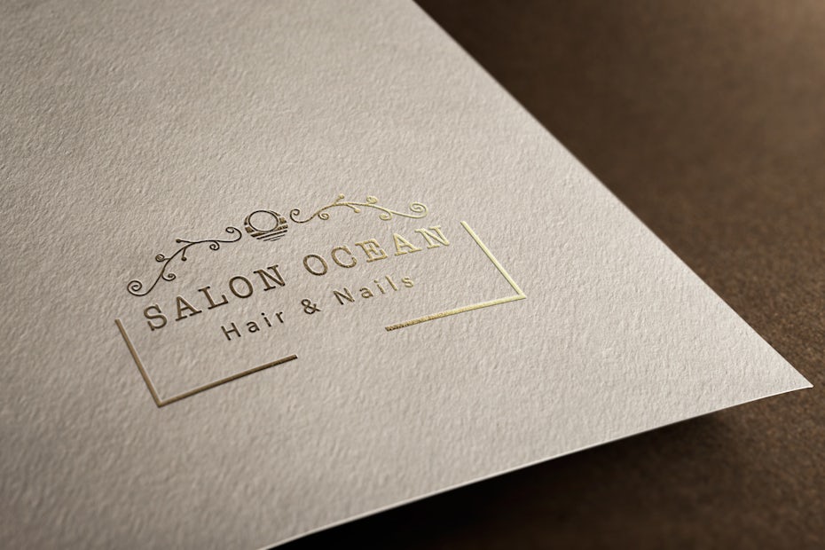 elegant simple gold salon logo
