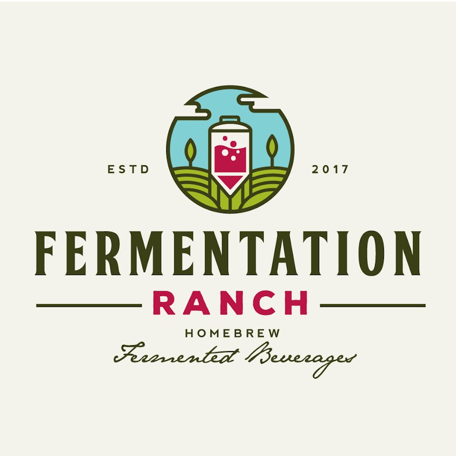 illustrated fermented drink logo