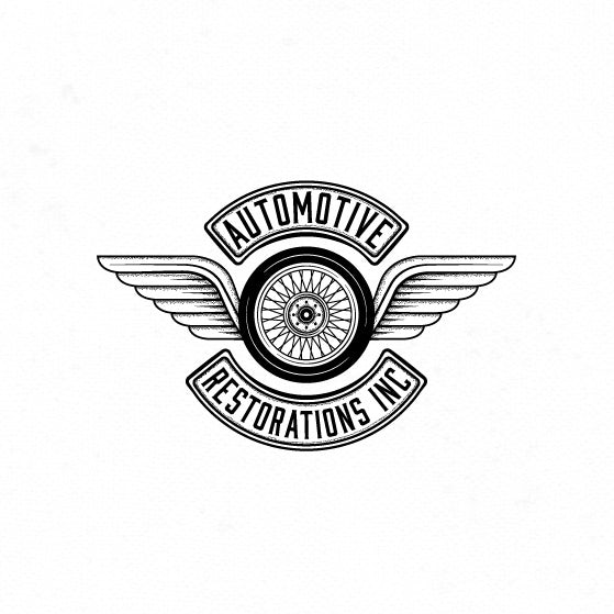 classic monochrome car logo design