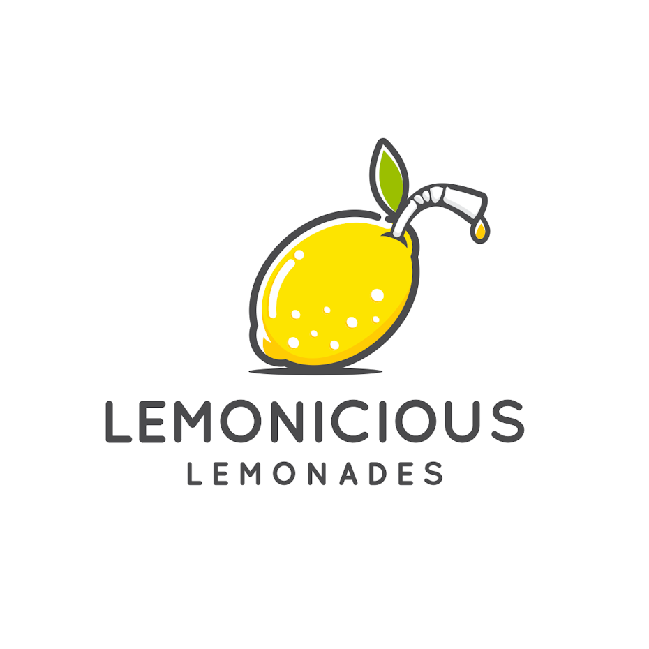 lemonade logo with straw stuck in a lemon