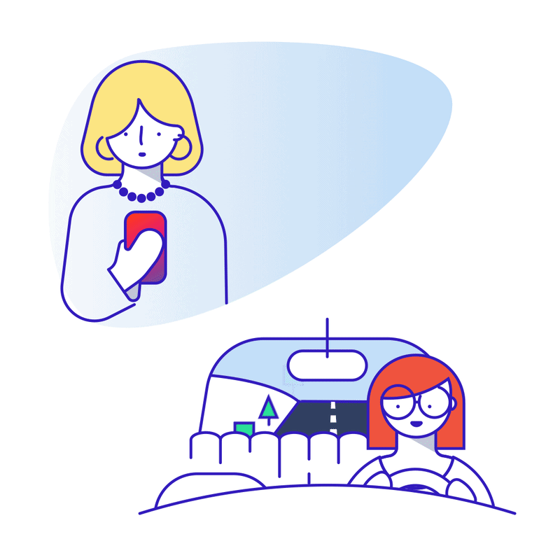 An animated explainer video for a roadside assistance app
