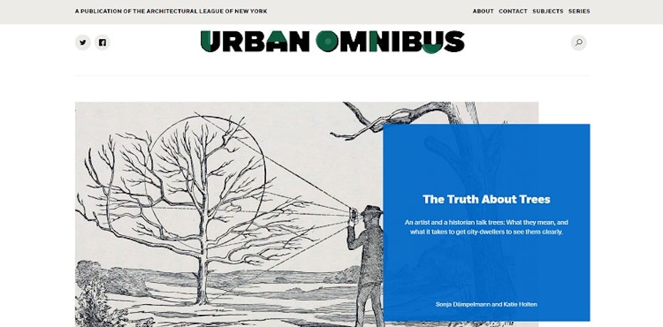 Site web du magazine Urban Omnibus