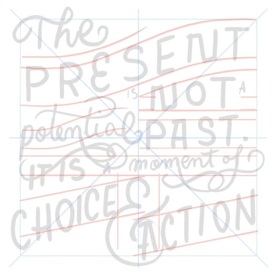 Handlettering grid