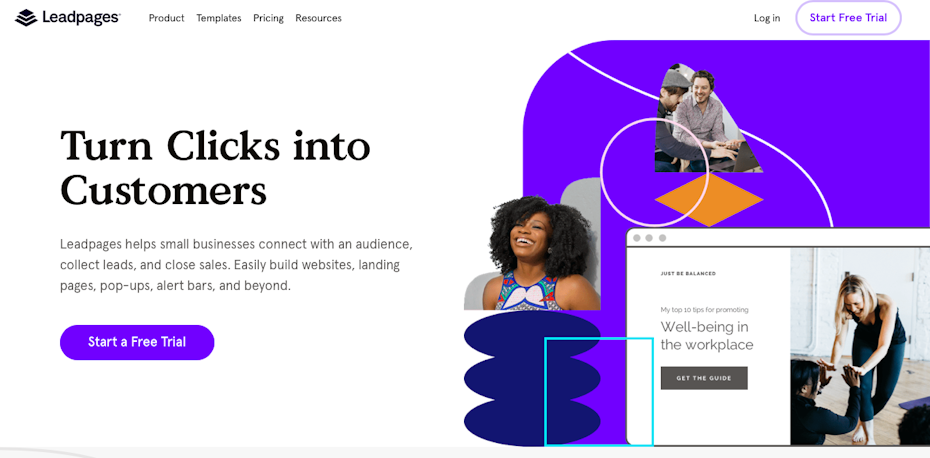 leadpages homepage website design