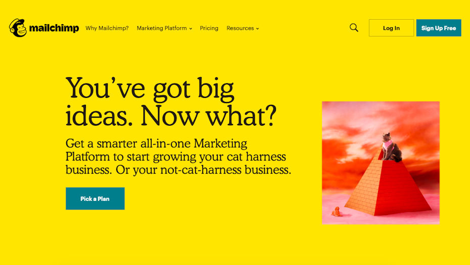 mailchimp homepage email service