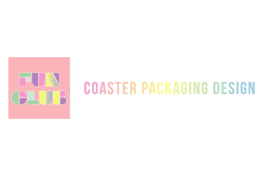 Pastel rainbow gradient packaging design