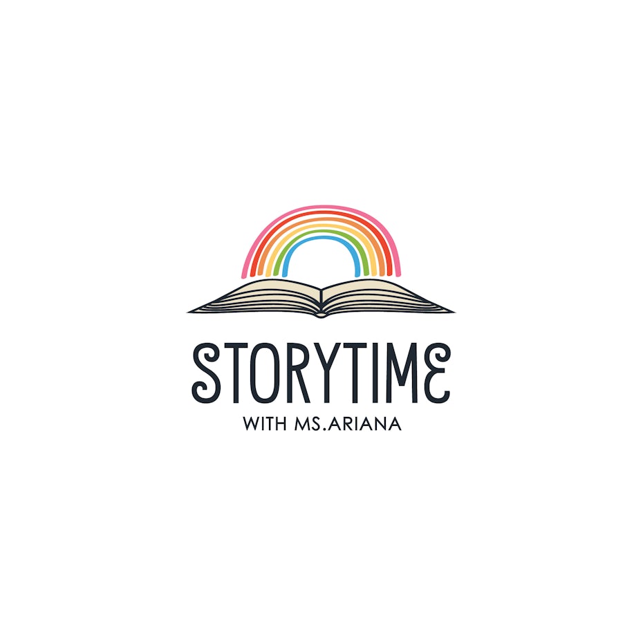 Rainbow logo design for early education