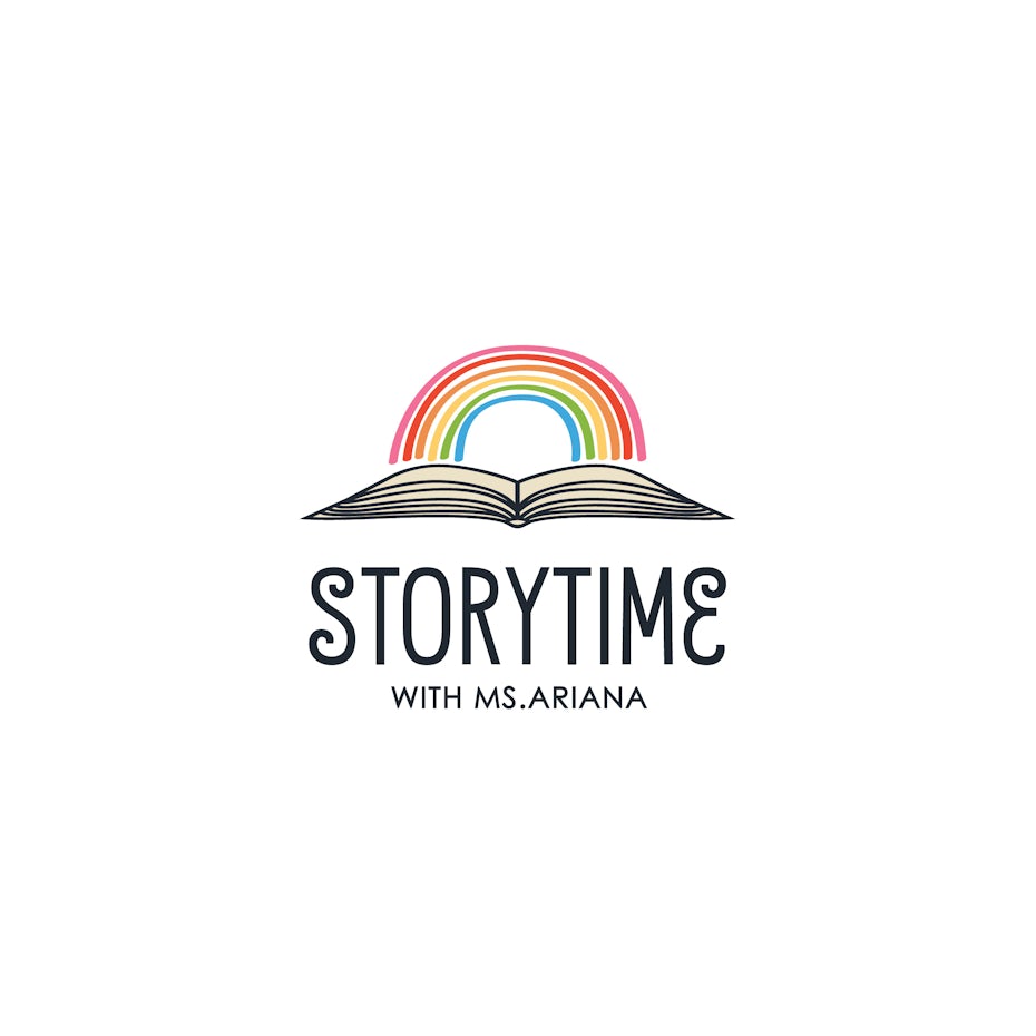 Rainbow logo design for early education