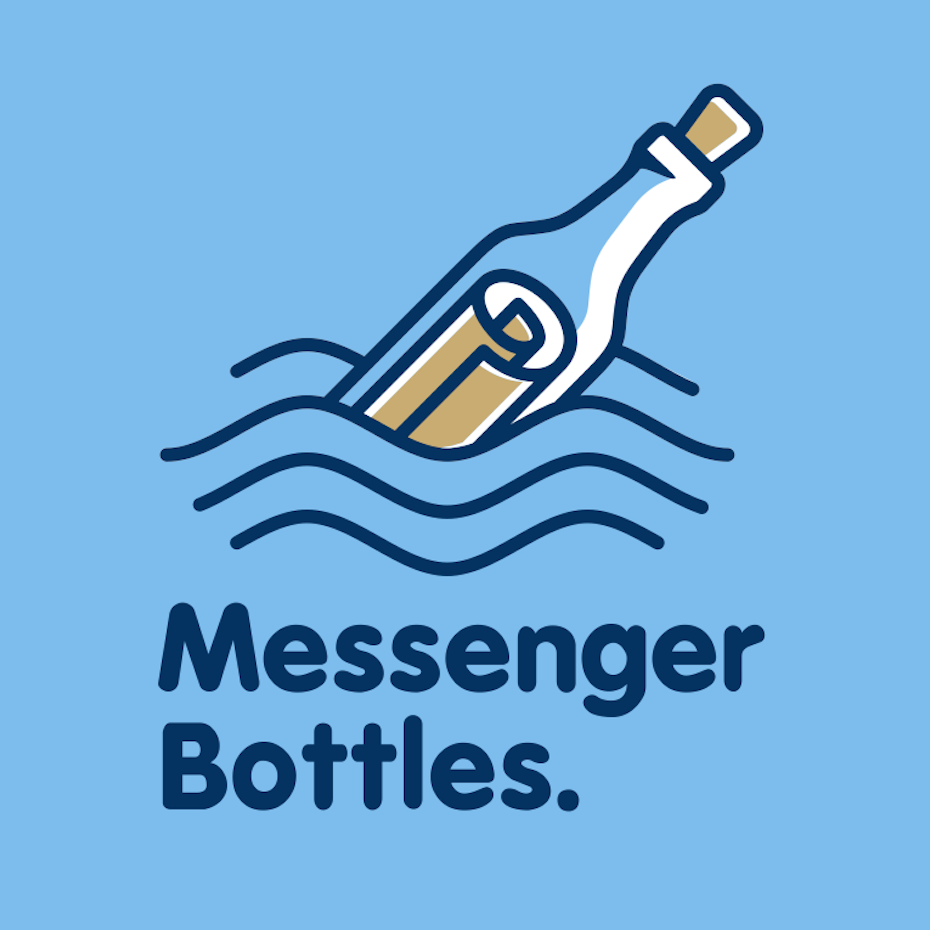 Messenger bottles logo design