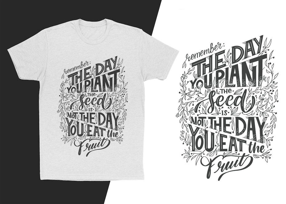 Stylized t-shirt design