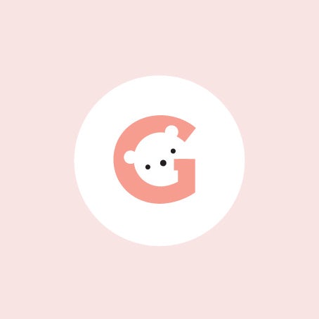 bear inside letter g logo