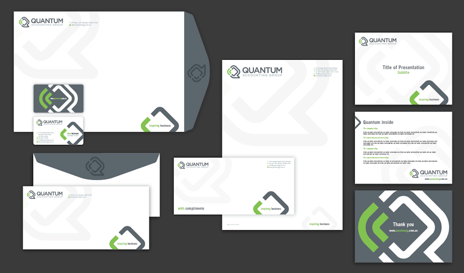 Quantum company presentation design