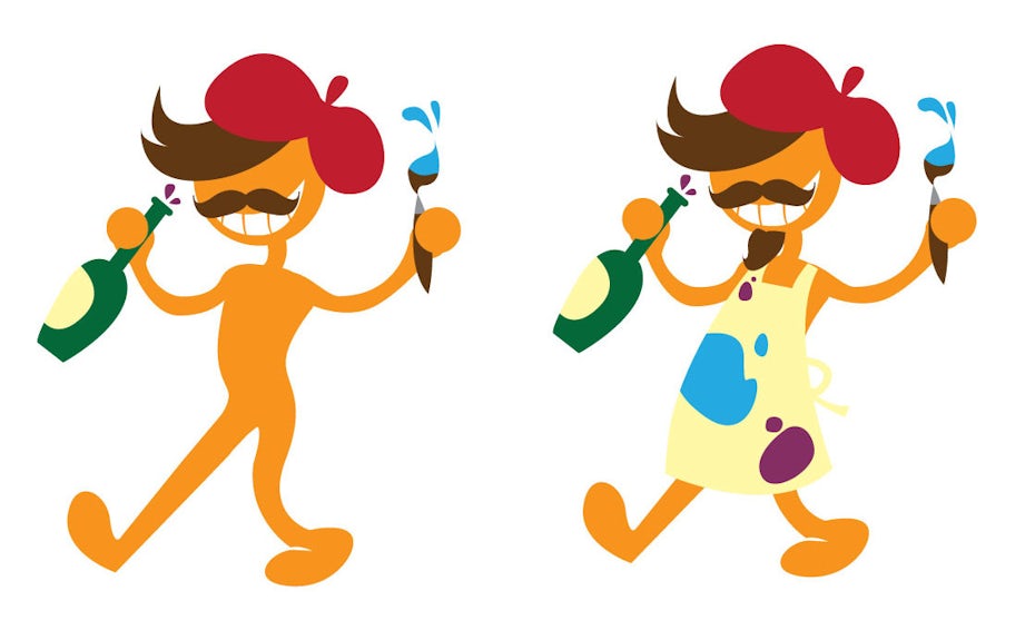 Mascot logo design for a painter