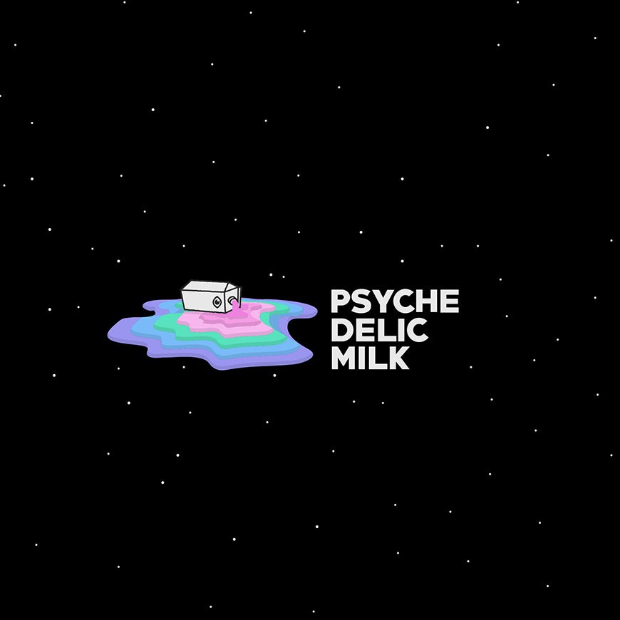 Psychedelic rainbow logo design