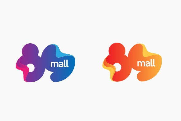 Rainbow gradient logo design