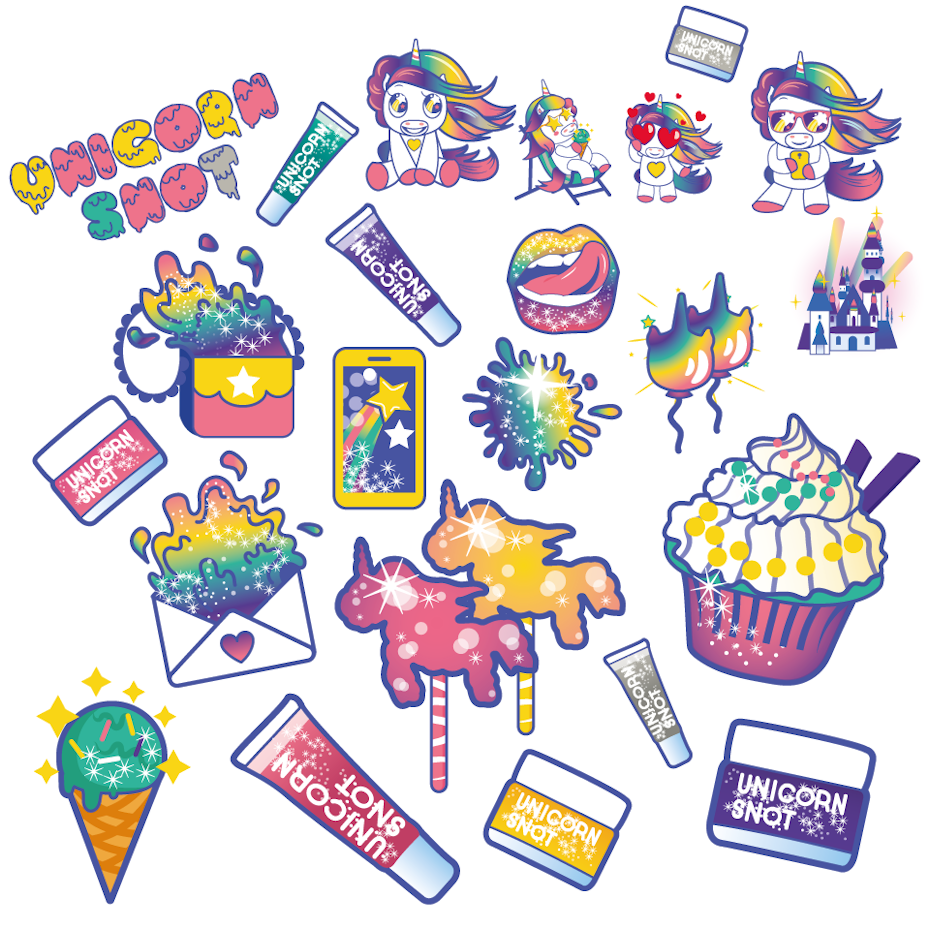 Rainbow sticker set