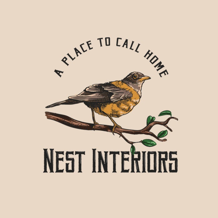 handdrawn vintage bird logo