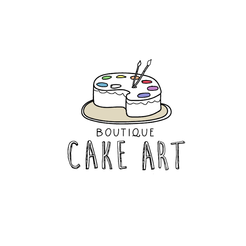 Rainbow logo design for a cake bakery