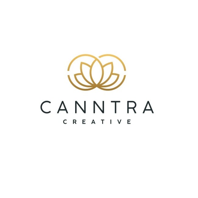 two capital “C” letters back-to-back intertwined with the shape of a cannabis leaf