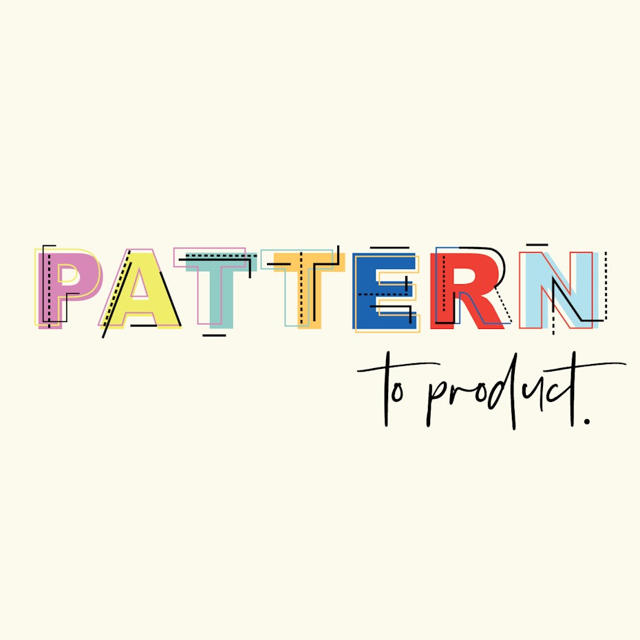 Rainbow hand-lettered logo design