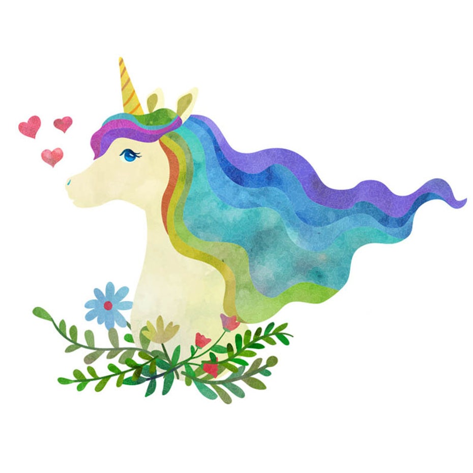 Unicorn rainbow logo design