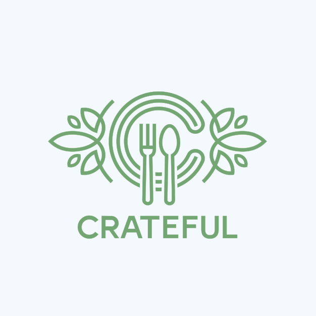 elegant minimalist catering logo with line art