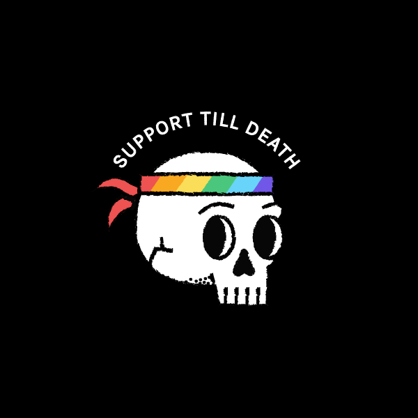 Gay pride skull logo