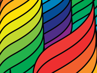 An abstract rainbow design