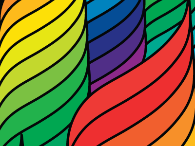 An abstract rainbow design